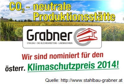 Stahl- und Fahrzeugbau Grabner GmbH – Nominiert für den Klimaschutzpreis 2014
